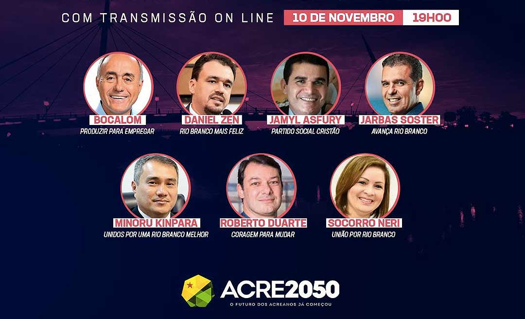 Acre 2050: Candidatos à prefeitura de Rio Branco ficam frente a frente em mais um debate