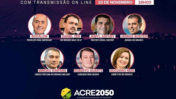 Acre 2050: Candidatos à prefeitura de Rio Branco ficam frente a frente em mais um debate