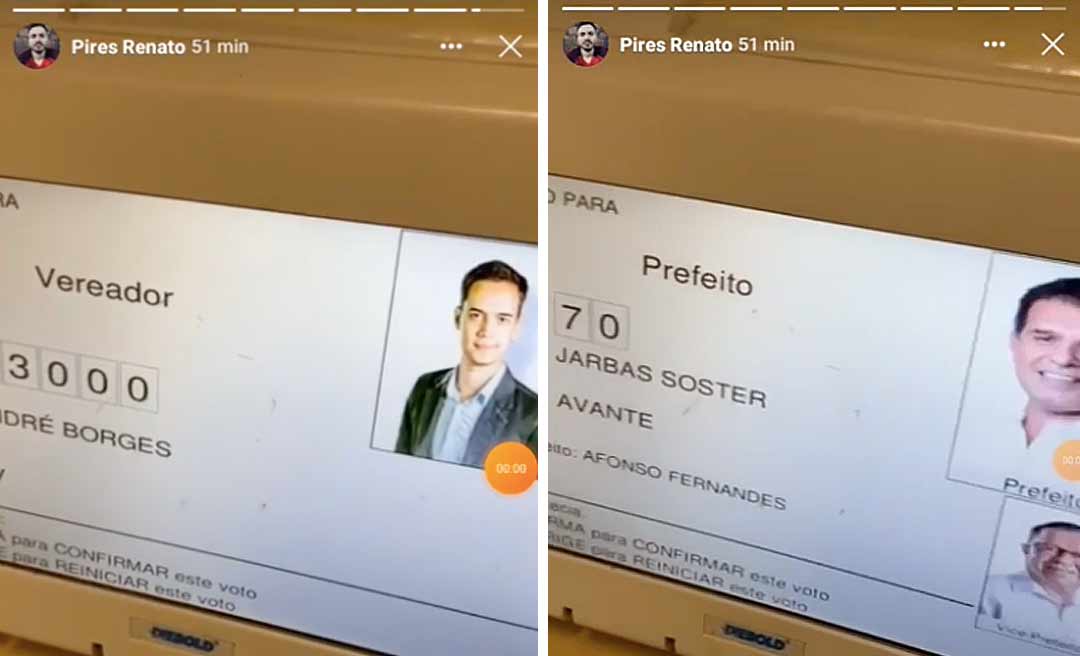 Eleitor expõe votos de dentro da cabine e ainda publica em suas redes sociais