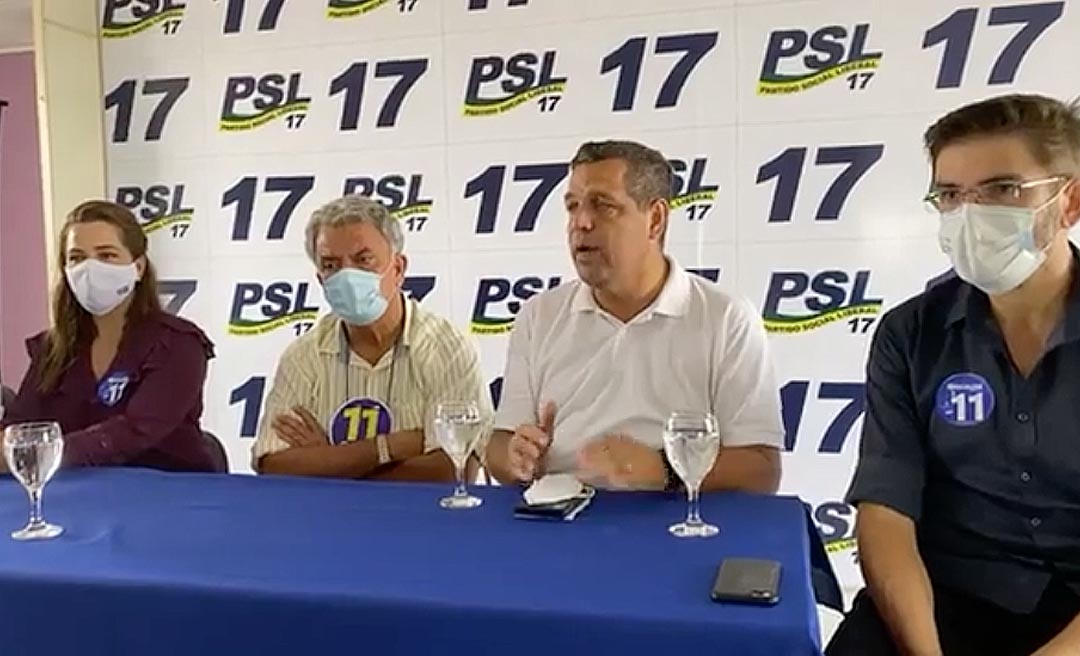 Sem Minoru Kinpara, líderes do PSL e PSDB confirmam apoio a Bocalom no segundo turno