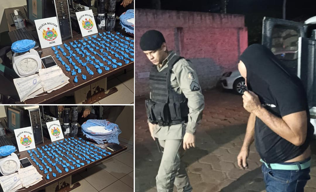 Operação da Força Tática prende narcotraficante com lista de clientes em boca de fumo de Rio Branco