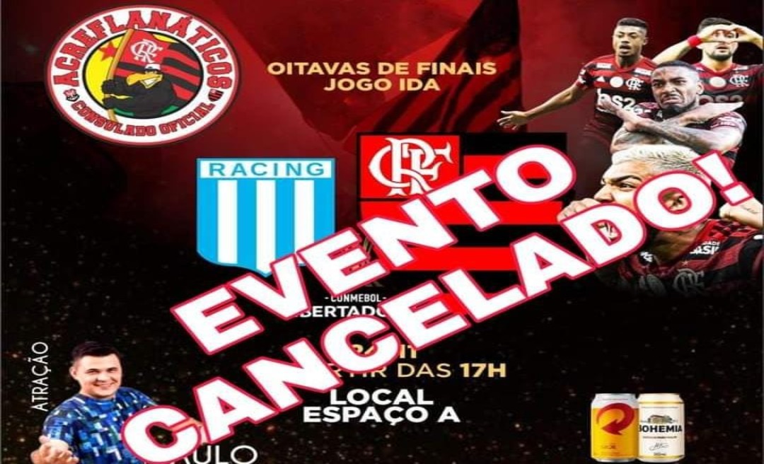 Após aumento dos casos de covid-19 no Acre, torcida organizada do Flamengo cancela evento 