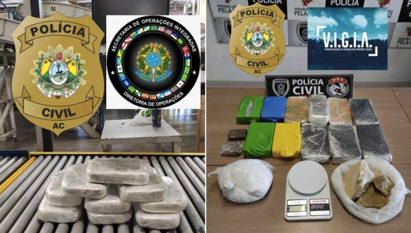 Policia Civil do Acre intercepta droga enviada via Correios e prende sete pessoas