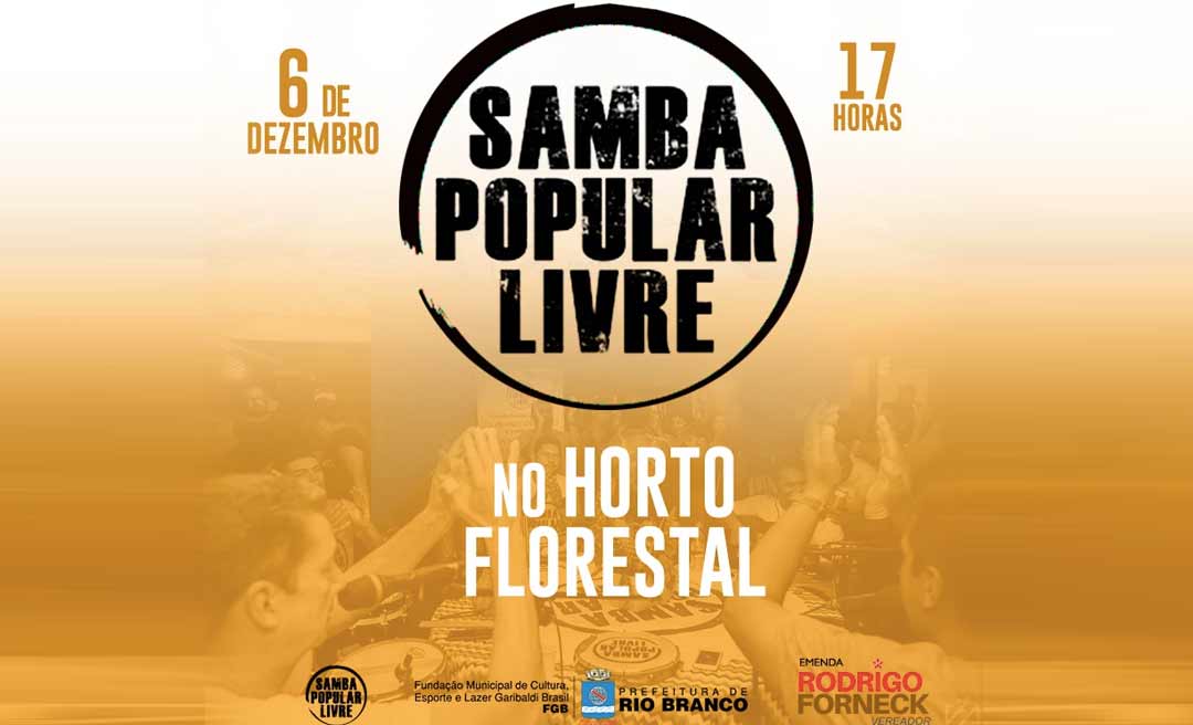 Prefeitura de Rio Branco apoia roda de samba promovida pelo Movimento Samba Popular Livre