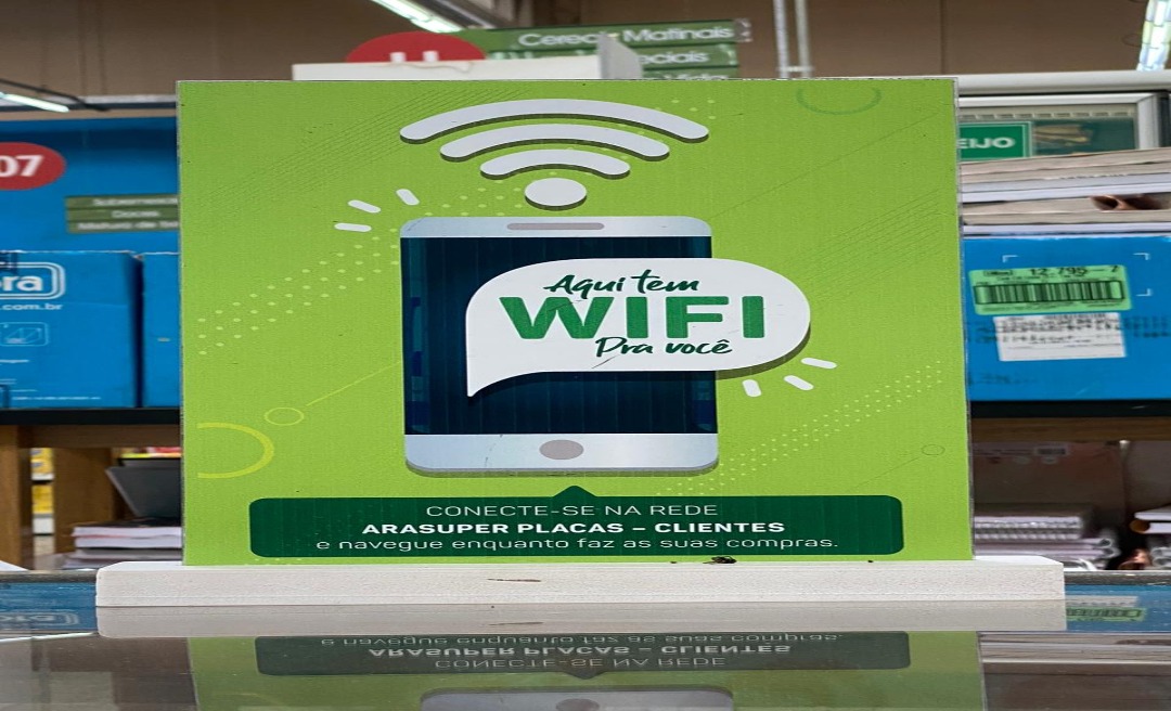 Rede Arasuper disponibiliza wi-fi aos seus clientes 