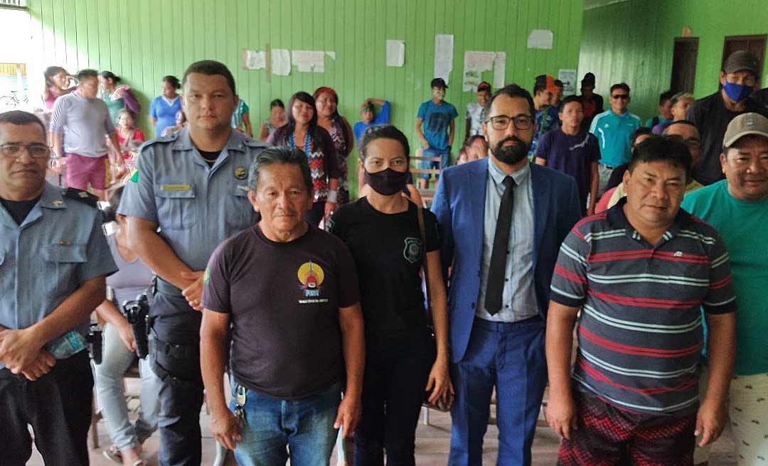 Polícias Civil, Militar e Funai se reúnem com líderes indígenas para discutir combate à criminalidade em aldeias