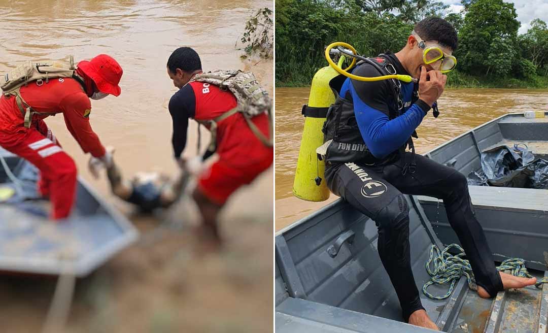 Mergulhadores fazem buscas por vítimas de afogamento no rio Acre