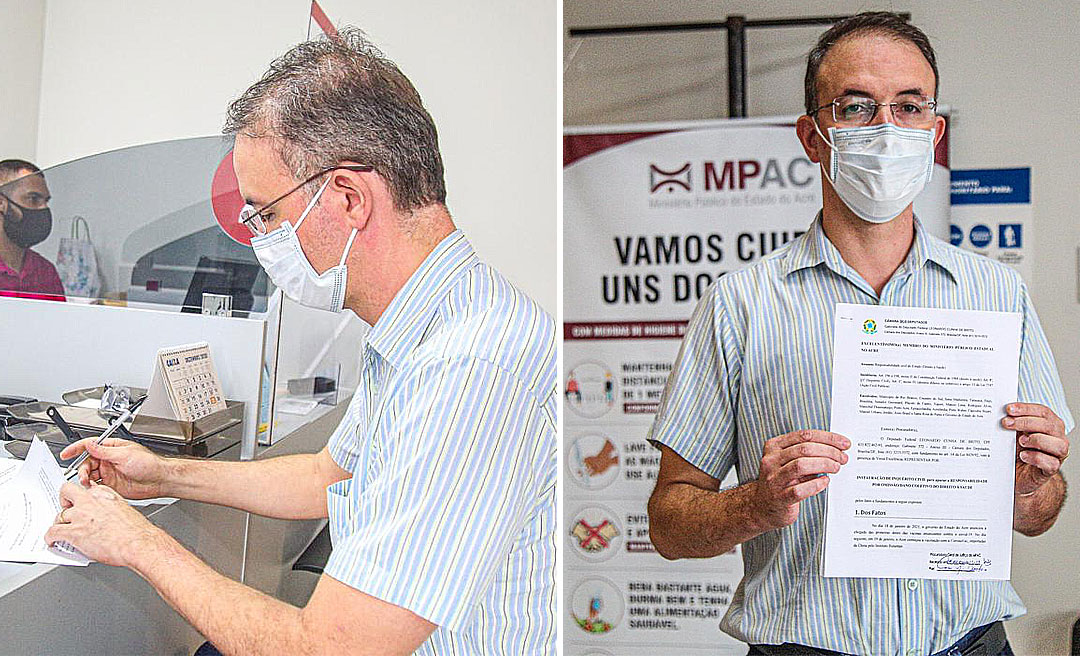 Leo de Brito ingressa com representação no MPAC e MPF para que agentes públicos sejam investigados por não vacinar idosos