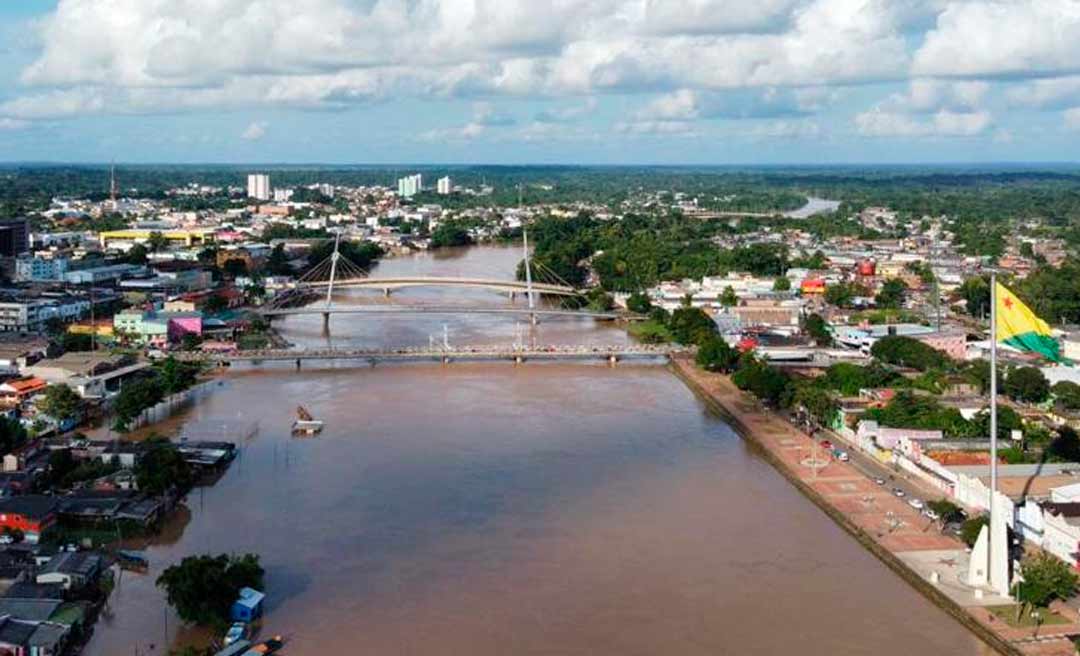 Em 24 horas, rio Acre baixou nove centímetros na Capital apesar das chuvas