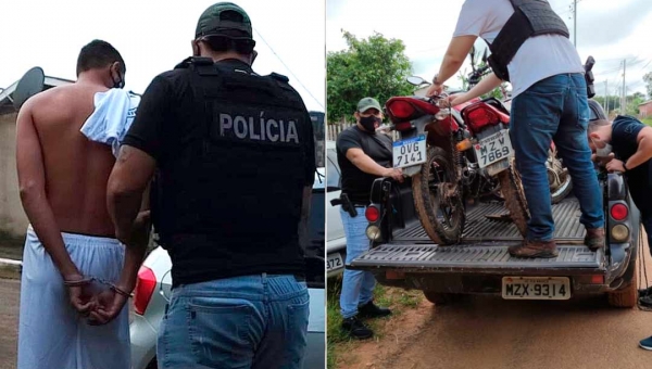 Policia Civil cumpre mandados, prende dois e recupera duas motocicletas roubadas