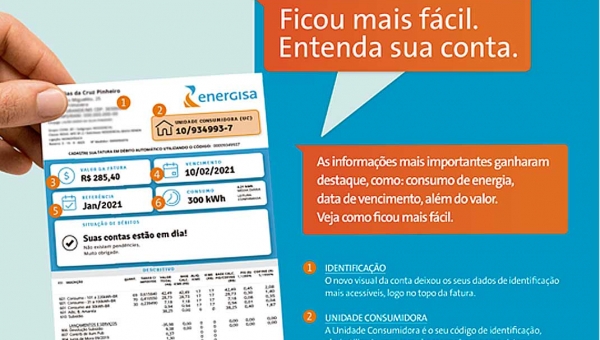 Conta de energia elétrica no Acre terá um novo visual a partir de março, informa Energisa