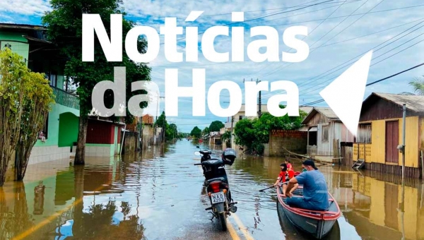 Nível do Rio Tarauacá continua subindo e já atinge os bairros da Praia, Triângulo, Borges e parte do Centro