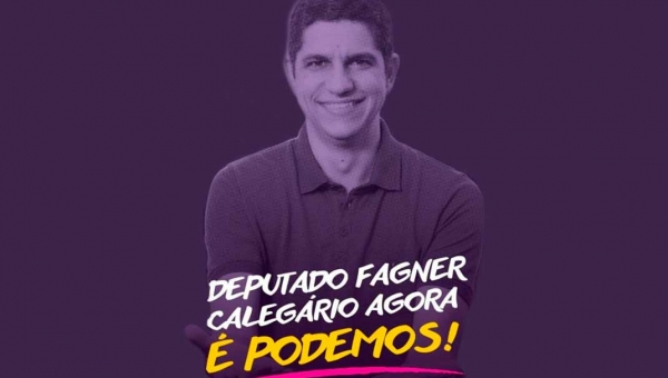 Calegário se filia ao Podemos e partido amplia bancada na Assembleia