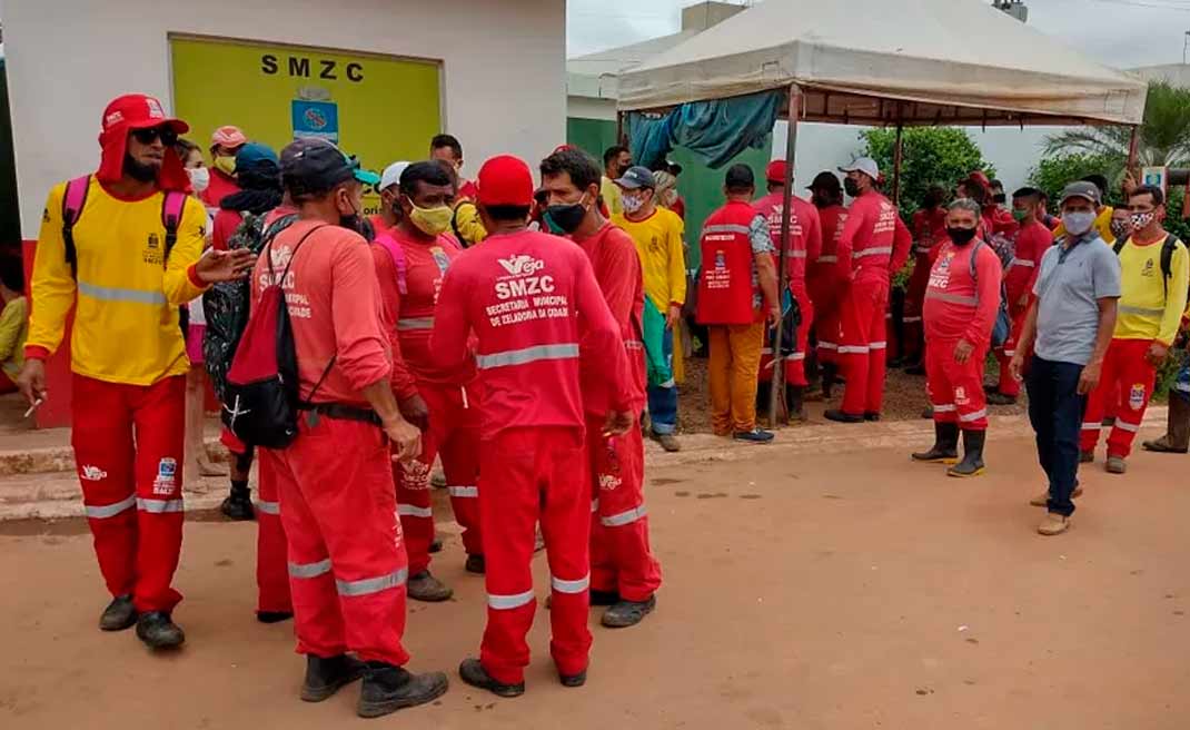 Após humilhação na Zeladoria, garis e roçadores recebem salários atrasados