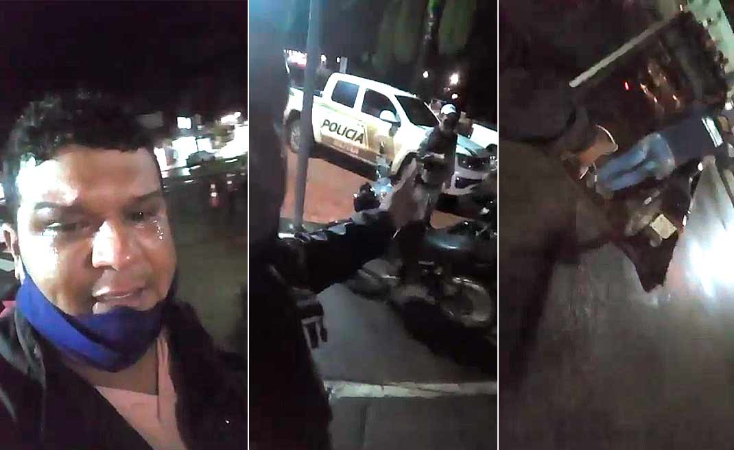 Toque de Restrição: Entregador chora ao ter moto apreendida pela polícia em Rio Branco