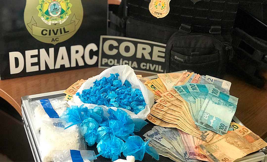 Polícia Civil prende acusado de tráfico, apreende menor, droga e dinheiro no Vila Betel