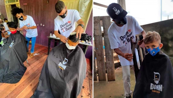Projeto Donn Solidário, da Donn Barbearia, já atendeu mais de três mil crianças 