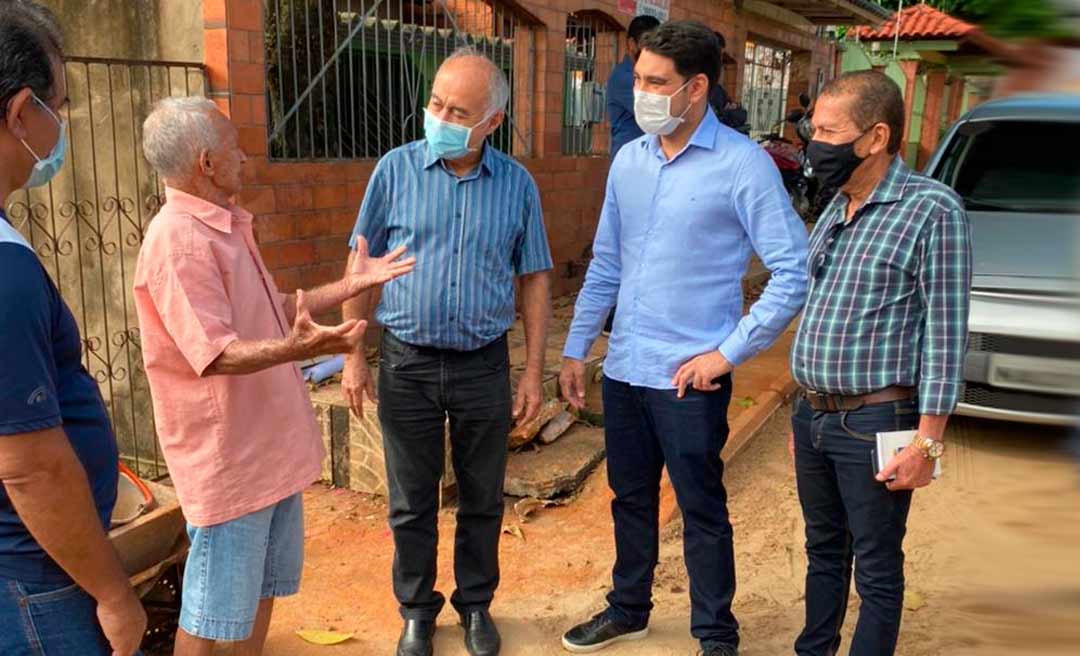 Vereador Samir Bestene visita obra que indicou para Rua 1° de Abril no Nova Esperança