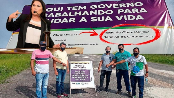 Antonia Sales denuncia abandono de obras do aeródromo de Marechal Thaumaturgo que deveriam ser entregues dia 5