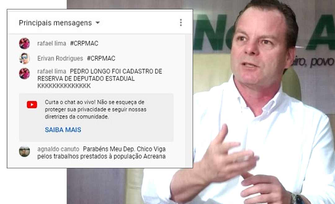 Internauta diz que líder do governo ingressou na Aleac pelo “cadastro de reserva”
