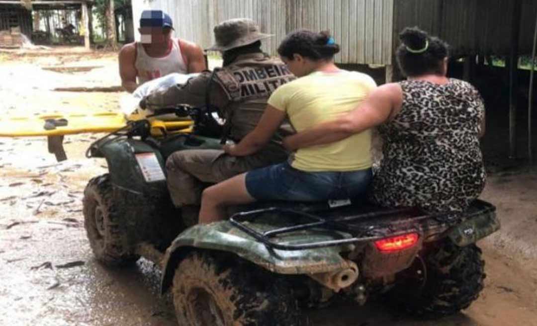 Após sofrer constantes desmaios, jovem é resgatada por equipe do Corpo de Bombeiros em ramal de Feijó