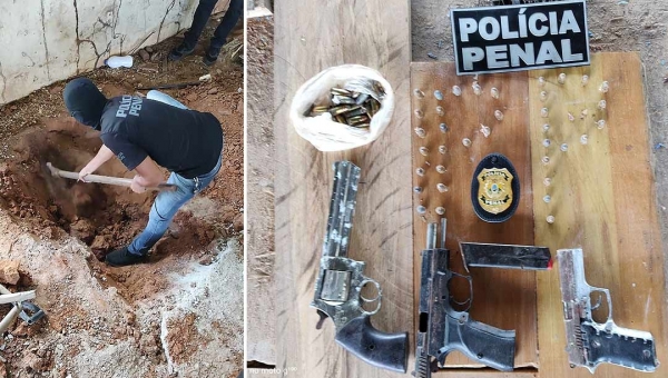 Polícia Penal apreende três armas de fogo em Complexo Penitenciário de Rio Branco