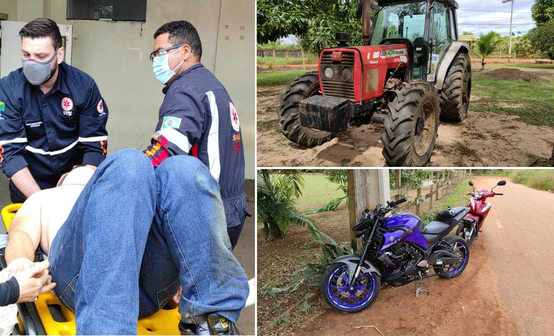 Óleo vaza de máquina do Deracre, deixa AC-40 escorregadia e motociclista quase perde a vida ao cair violentamente