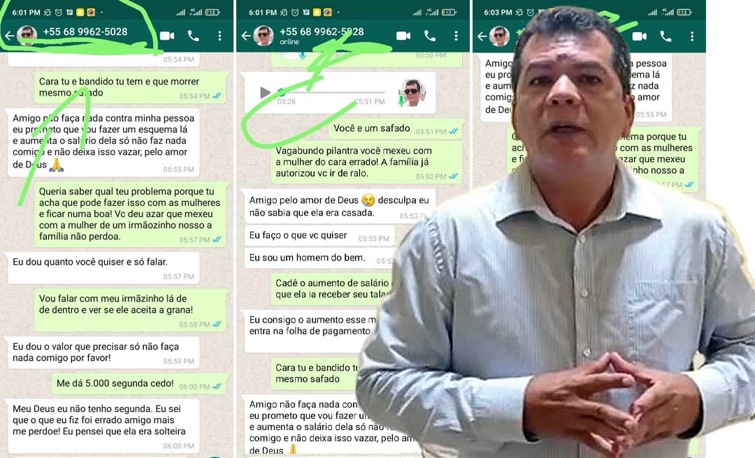 Em vídeo, suposto faccionado aparece com arma ameaçando Frank Lima, que estaria "talaricando" mulher de presidiário; secretário diz que vai à PF