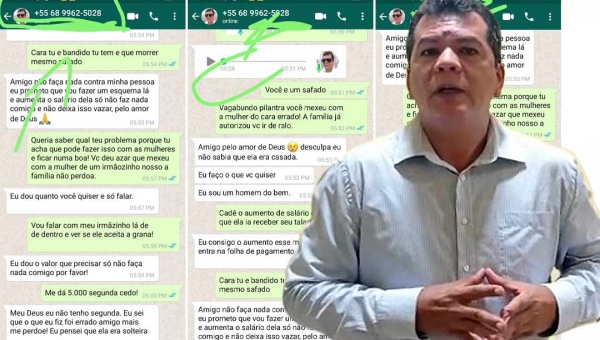 Em vídeo, suposto faccionado aparece com arma ameaçando Frank Lima, que estaria "talaricando" mulher de presidiário; secretário diz que vai à PF