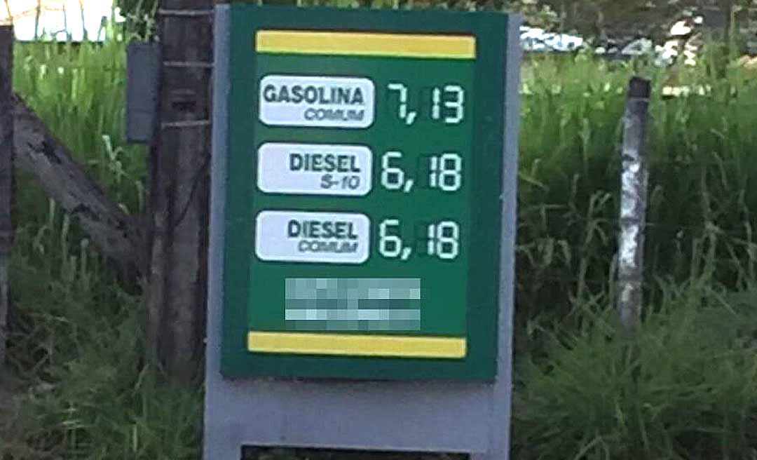 Após novo reajuste, gasolina em Cruzeiro do Sul sobe para R$ 7,13 o litro