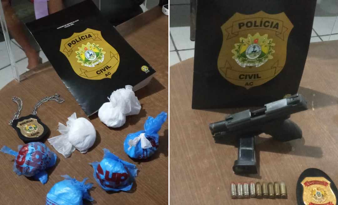 Polícia Civil prende 6, apreende 2 menores, droga e seis armas de fogo em Manoel Urbano