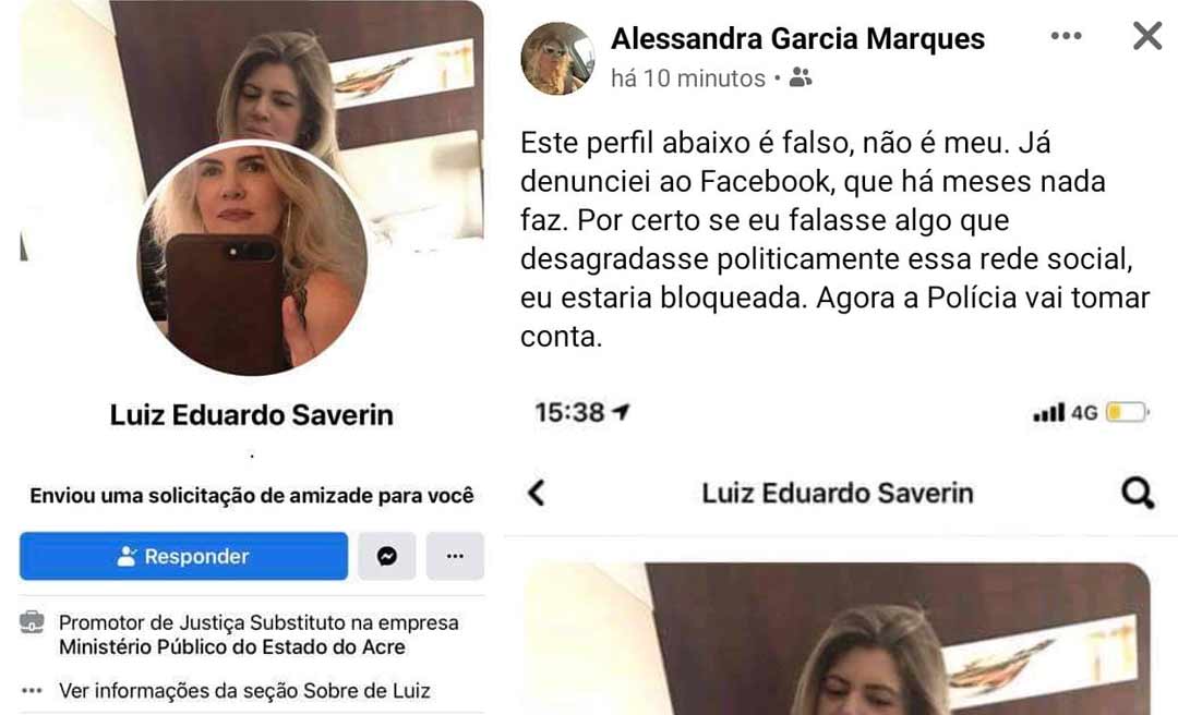 Perfil fake usa foto de promotora do Acre, que denuncia caso à polícia