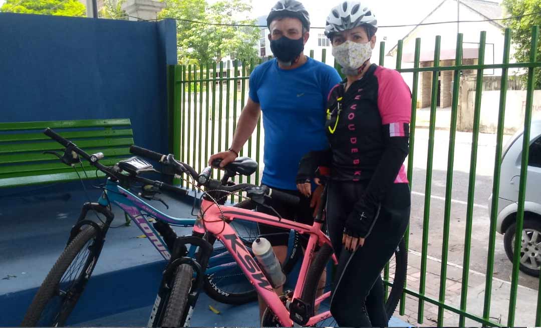 Casal cumpre meta e pedala de Xapuri a Rio Branco