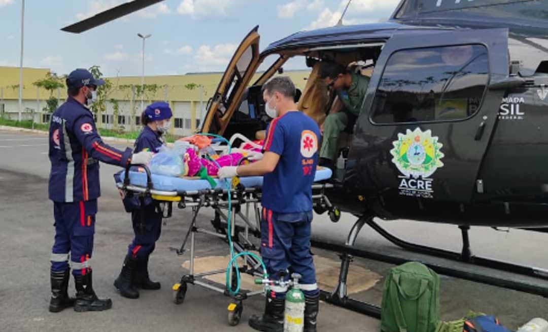 Samu e Ciopaer realizam transferência aérea de paciente de Brasileia para Rio Branco