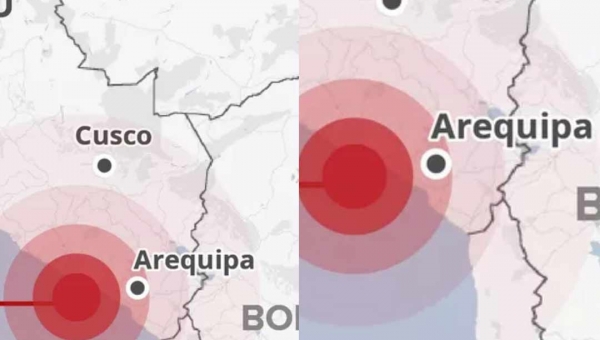 Terremoto no Peru é sentido em várias cidades do Acre neste sábado