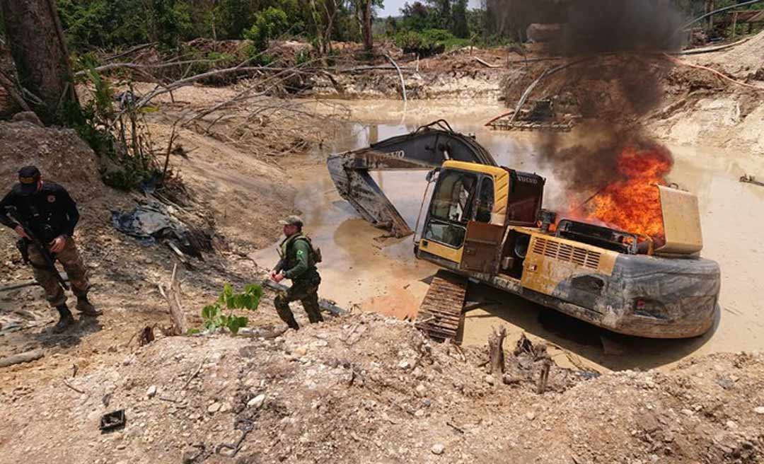 PF, em ação conjunta com IBAMA e com apoio da FUNAI, combate garimpos ilegais em terra indígenas no Mato Grosso