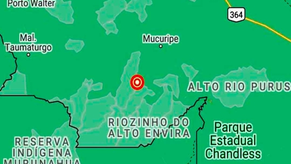 Tremor de terra é registrado no Acre na manhã deste domingo