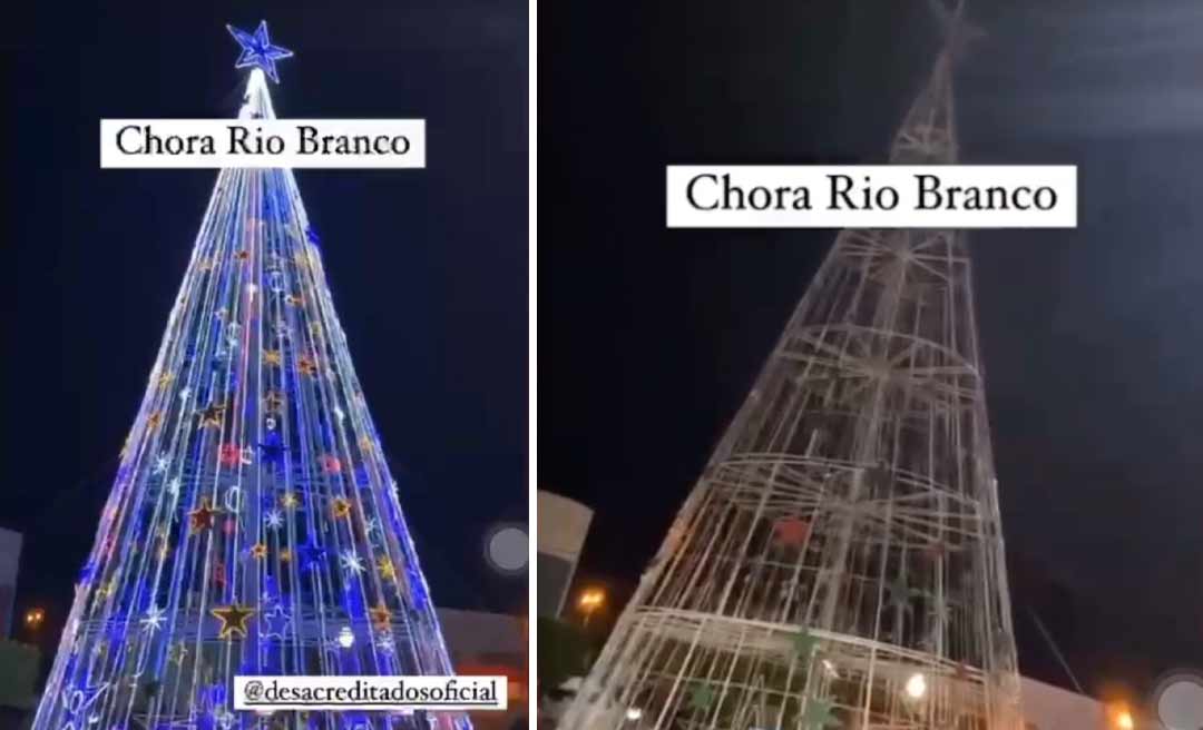 Na inauguração das luzes de Natal em Cruzeiro do Sul, internauta ironiza: “E Rio Branco nada!”