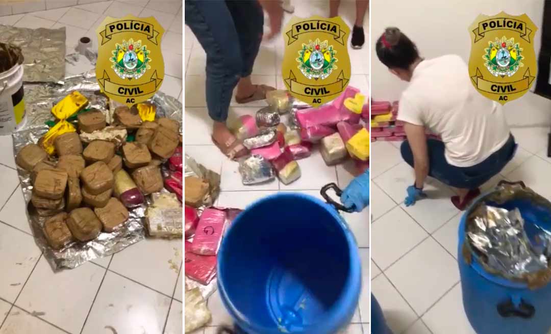 Polícia Civil intercepta caminhão e apreende carregamento de cocaína na BR-364 em Rio Branco