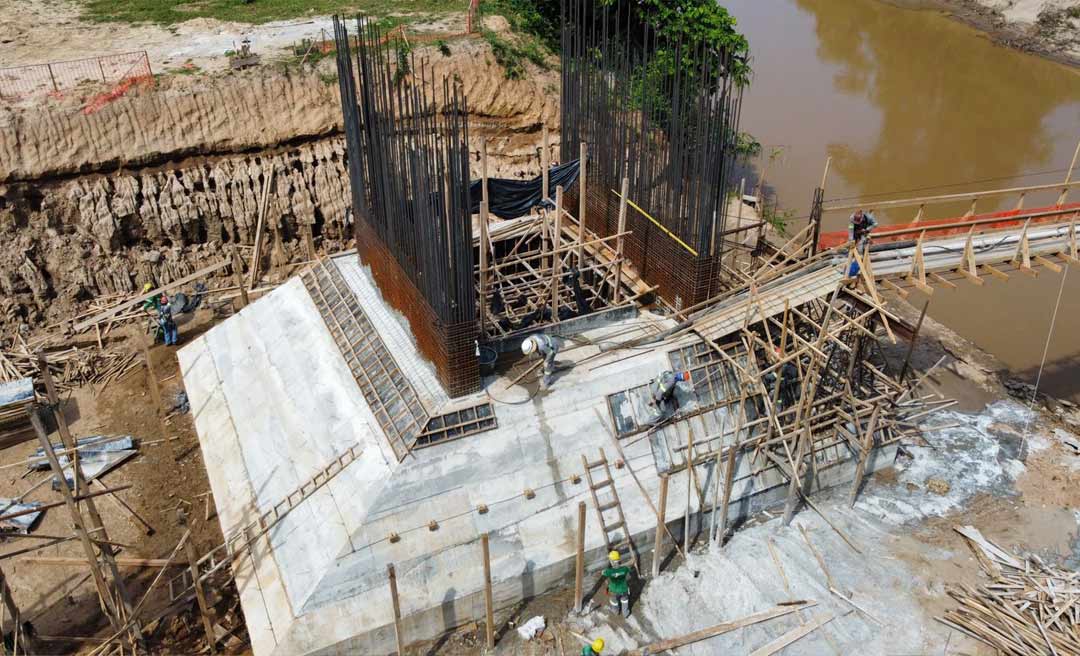 Governo conclui etapa de infraestrutura nos blocos da ponte do Anel Viário de Brasileia-Epitaciolândia