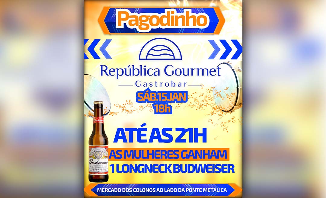 Samba e pagode é na República Gourmet Gastrobar neste sábado a partir das 18 horas