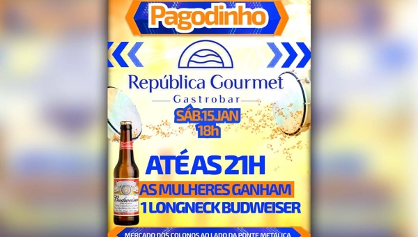 Samba e pagode é na República Gourmet Gastrobar neste sábado a partir das 18 horas