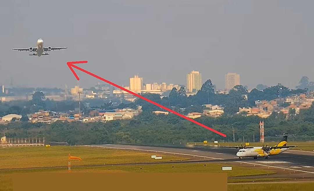 Avião que havia saido de Rio Branco arremete a segundos do pouso em Guarulhos por ter outra aeronave na pista