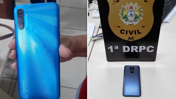 Polícia Civil recupera dois aparelhos celulares furtados em Rio Branco