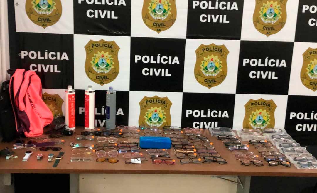 Polícia Civil apreende um quilo de maconha e recupera 78 armações de óculos em Cruzeiro do Sul