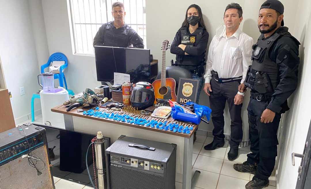 Traficante é preso no Quinari com drogas, armas, munições e muitos produtos de roubo