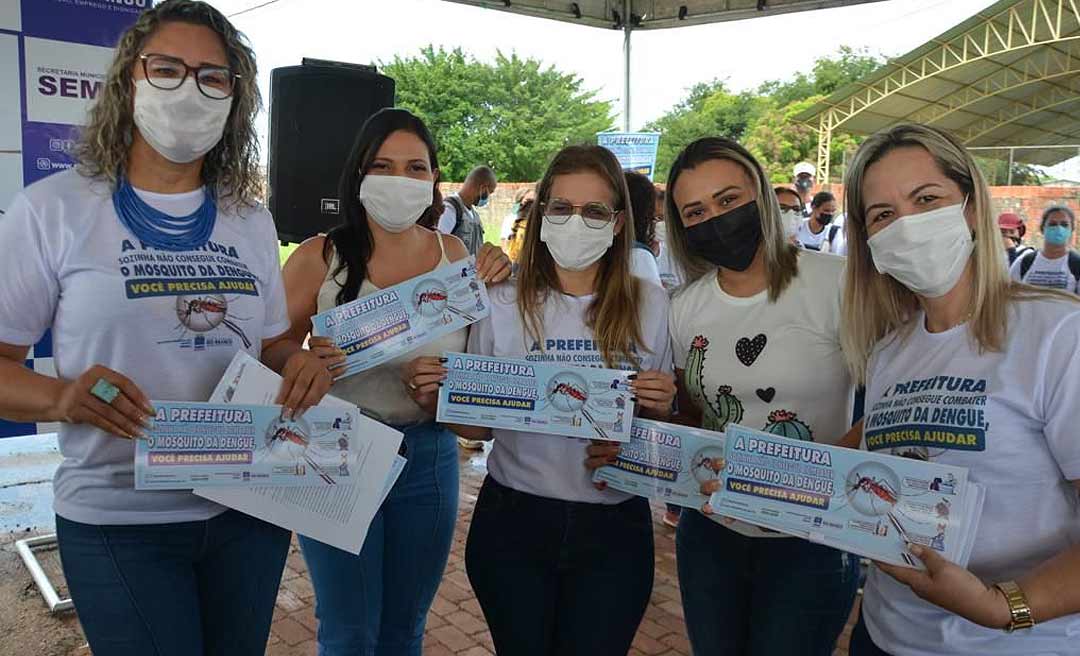 Agentes de endemias da Prefeitura Municipal de Rio Branco realizam ações de combate à dengue na capital