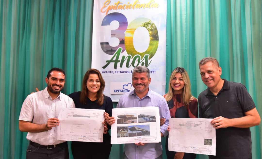 Mara Rocha participa da apresentação do projeto da ponte que liga Epitaciolândia à Brasiléia, fruto de emenda de sua autoria