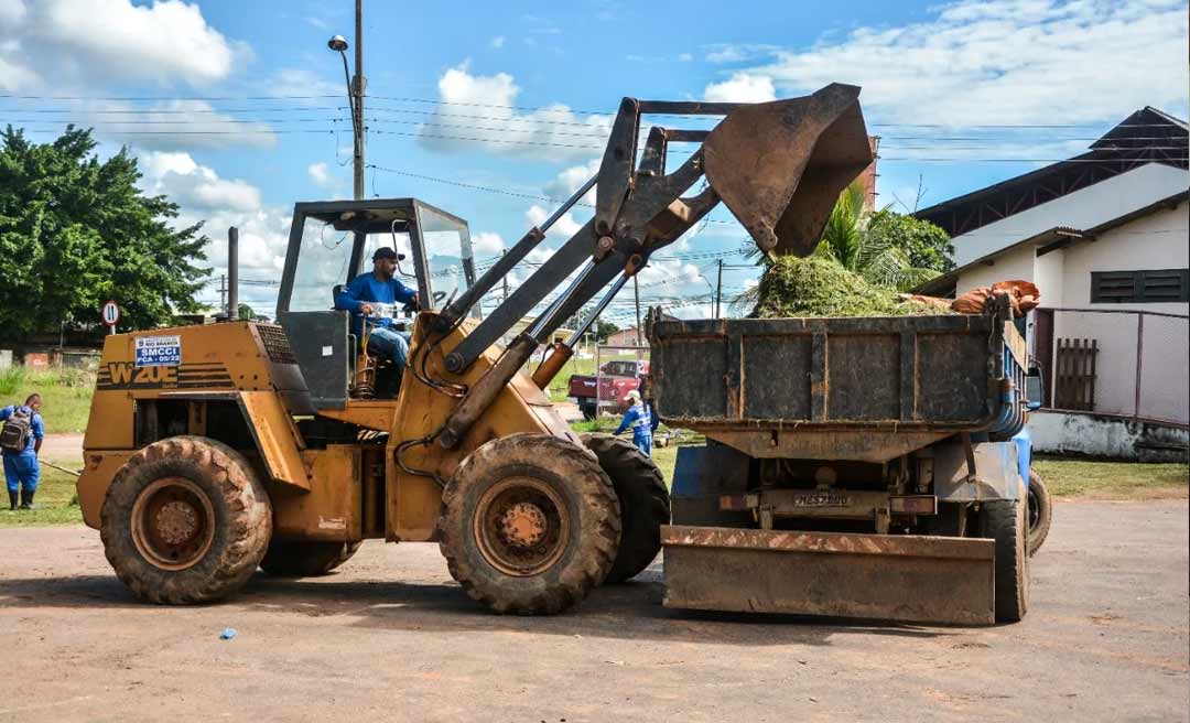 Prefeitura de Rio Branco trabalha simultaneamente em 22 pontos da cidade com serviços de limpeza e urbanização