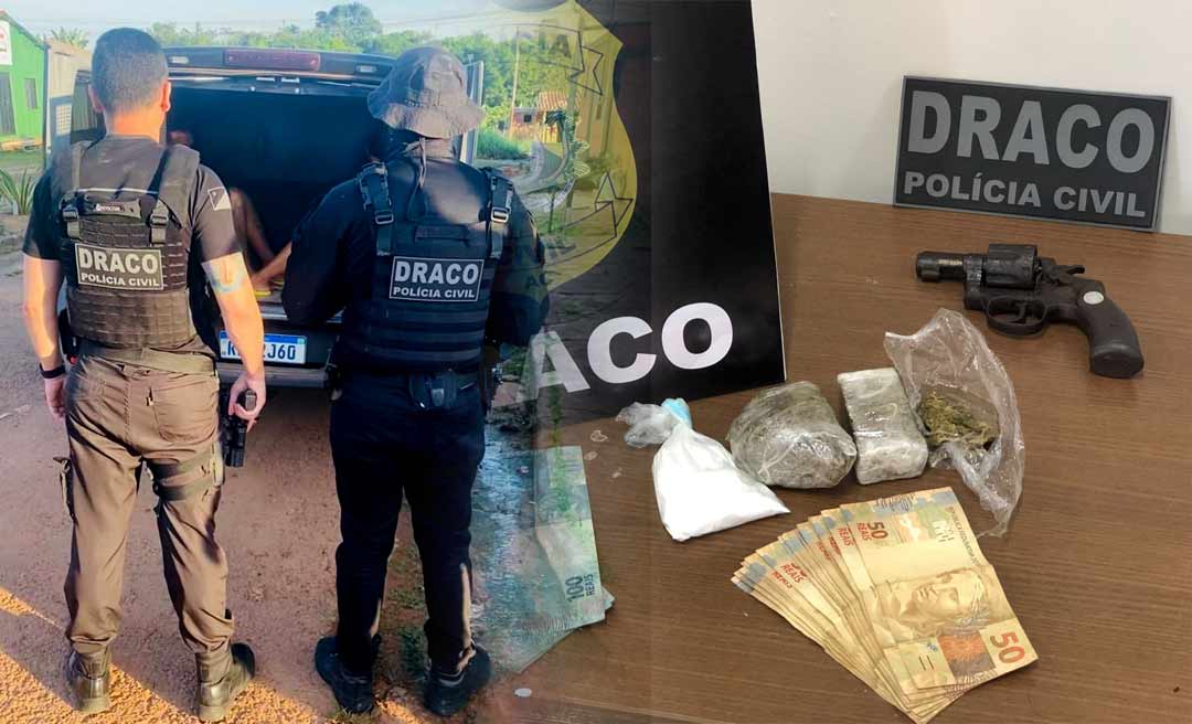 Operação Parte Alta cumpre 12 mandados, prende traficante e apreende drogas e arma em Rio Branco